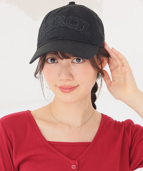 Honeys（ハニーズ）の「ロゴワッペンキャップ（キャップ・レディース・カーキ/ライトベージュ/ブラック/ブラウン・FREE）」の2枚目の写真