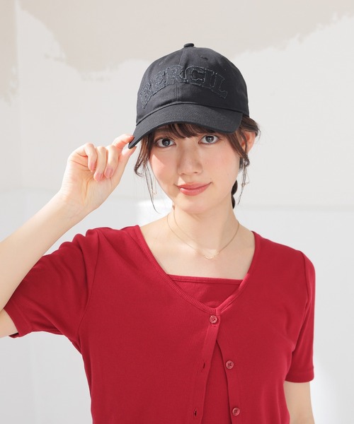 Honeys（ハニーズ）の「ロゴワッペンキャップ（キャップ・レディース・カーキ/ライトベージュ/ブラック/ブラウン・FREE）」の5枚目の写真