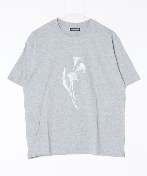 FUNdaysion(ファンデイション)の「フラワープリント半袖Tシャツ(Tシャツ/カットソー・レディース・グレー/ブラック・M)」の12枚目の写真