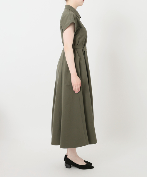 La TOTALITE（ラトータリテ）の「【洗える】リベットシャツフレンチスリーブワンピース（ワンピース・レディース・ネイビー/イエロー/カーキ・36/38）」の18枚目の写真