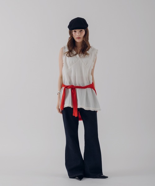 MUHET(ミュエータ)の「cotton lace tunic / コットンレースチュニック(その他トップス・レディース・ネイビー/ブラウン/オフホワイト・FREE)」の11枚目の写真