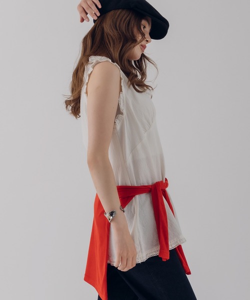 MUHET(ミュエータ)の「cotton lace tunic / コットンレースチュニック(その他トップス・レディース・ネイビー/ブラウン/オフホワイト・FREE)」の8枚目の写真
