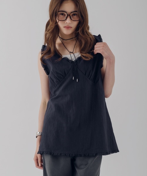 MUHET(ミュエータ)の「cotton lace tunic / コットンレースチュニック(その他トップス・レディース・ネイビー/ブラウン/オフホワイト・FREE)」の18枚目の写真