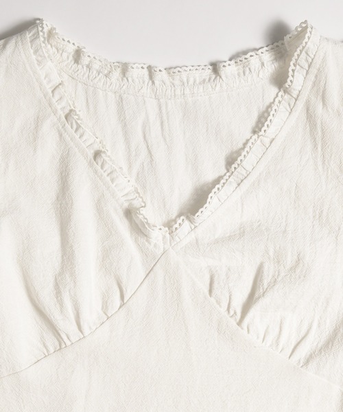 MUHET(ミュエータ)の「cotton lace tunic / コットンレースチュニック(その他トップス・レディース・ネイビー/ブラウン/オフホワイト・FREE)」の4枚目の写真