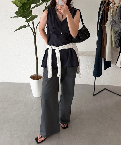 MUHET(ミュエータ)の「cotton lace tunic / コットンレースチュニック(その他トップス・レディース・ネイビー/ブラウン/オフホワイト・FREE)」の16枚目の写真