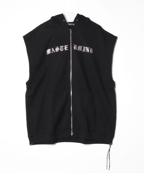 mastermind JAPAN(マスターマインド)の「BOXY SWAROVSKI CRYSTALS SLEEVELESS HOODIE(パーカー・メンズ・ブラック・XL)」の1枚目の写真