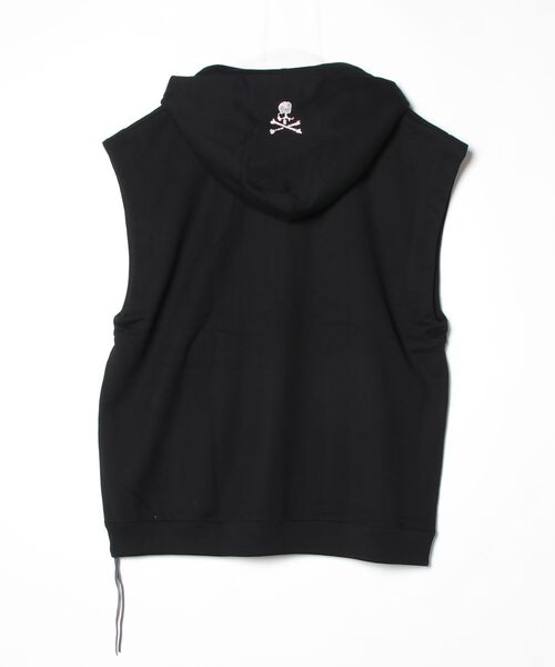 mastermind JAPAN(マスターマインド)の「BOXY SWAROVSKI CRYSTALS SLEEVELESS HOODIE(パーカー・メンズ・ブラック・XL)」の2枚目の写真