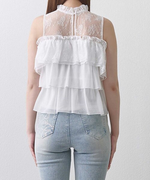 Belle Charme(ベルシャルム)の「【Belle Charme】Classic Tiered Blouse(シャツ/ブラウス・レディース・オフホワイト/ブラック/アイボリー・FREE)」の8枚目の写真