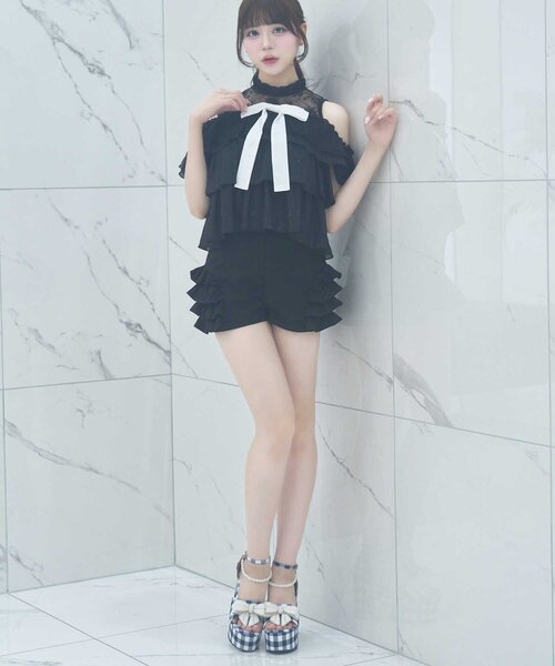 Belle Charme(ベルシャルム)の「【Belle Charme】Classic Tiered Blouse(シャツ/ブラウス・レディース・オフホワイト/ブラック/アイボリー・FREE)」の16枚目の写真