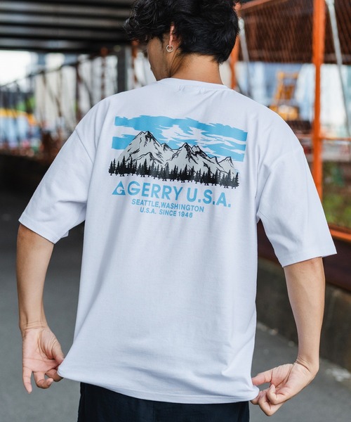 En serio TOKYO(エンソリオトーキョー)の「【GERRY】別注ポイントカラーMTモチーフ半袖Tシャツ 52-9190G-IMP(Tシャツ/カットソー・メンズ・ブラック/ホワイト/ダークブルー/オートミール/カーキ・SMALL/MEDIUM/LARGE/X-LARGE)」の1枚目の写真