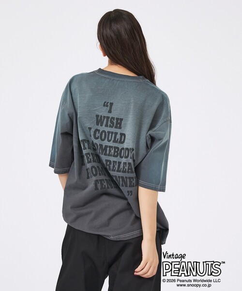 ABAHOUSE(アバハウス)の「【JOHNBULL/ジョンブル】PEANUTS SNOOPY / ピーナッツ スヌーピー / Tシャツ / ユニセックス / JT263C01/03(Tシャツ/カットソー・メンズ・スミクロ/ピンク/ネイビー・M/S)」の3枚目の写真