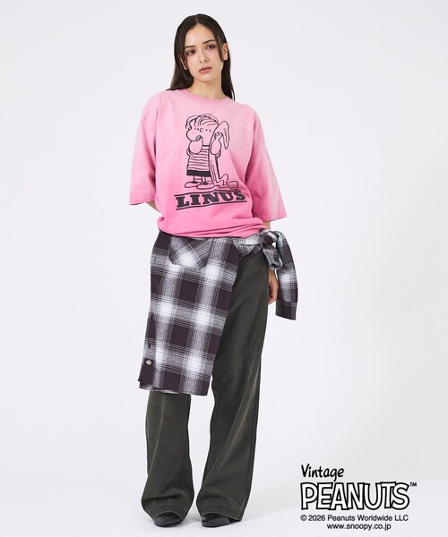 ABAHOUSE(アバハウス)の「【JOHNBULL/ジョンブル】PEANUTS SNOOPY / ピーナッツ スヌーピー / Tシャツ / ユニセックス / JT263C01/03(Tシャツ/カットソー・メンズ・スミクロ/ピンク/ネイビー・M/S)」の8枚目の写真