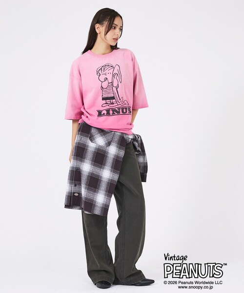 ABAHOUSE(アバハウス)の「【JOHNBULL/ジョンブル】PEANUTS SNOOPY / ピーナッツ スヌーピー / Tシャツ / ユニセックス / JT263C01/03(Tシャツ/カットソー・メンズ・スミクロ/ピンク/ネイビー・M/S)」の9枚目の写真