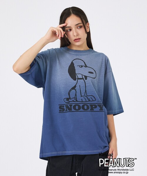 ABAHOUSE(アバハウス)の「【JOHNBULL/ジョンブル】PEANUTS SNOOPY / ピーナッツ スヌーピー / Tシャツ / ユニセックス / JT263C01/03(Tシャツ/カットソー・メンズ・スミクロ/ピンク/ネイビー・M/S)」の16枚目の写真