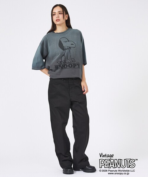 ABAHOUSE(アバハウス)の「【JOHNBULL/ジョンブル】PEANUTS SNOOPY / ピーナッツ スヌーピー / Tシャツ / ユニセックス / JT263C01/03(Tシャツ/カットソー・メンズ・スミクロ/ピンク/ネイビー・M/S)」の4枚目の写真
