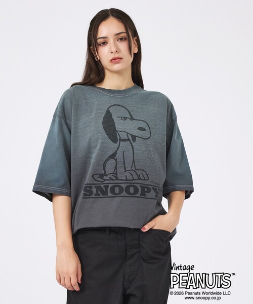 ABAHOUSE(アバハウス)の「【JOHNBULL/ジョンブル】PEANUTS SNOOPY / ピーナッツ スヌーピー / Tシャツ / ユニセックス / JT263C01/03(Tシャツ/カットソー・メンズ・スミクロ/ピンク/ネイビー・M/S)」の6枚目の写真