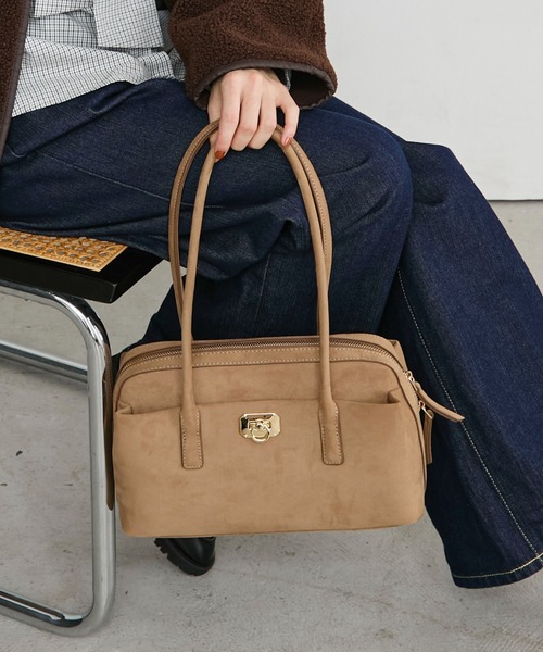 Doux archives(ドゥアルシーヴ)の「【26AW 】Wide boston S(ショルダーバッグ・レディース・ベージュ/ブラウン・FREE)」の1枚目の写真