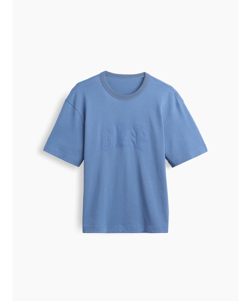 GAP(ギャップ)の「ヘビーウェイト リラックスフィット GAPロゴ クロップドTシャツ(Tシャツ/カットソー・メンズ・ネイビー/グレー/ベージュ/レッド/ブルー・XL/XS/S/M/L)」の5枚目の写真