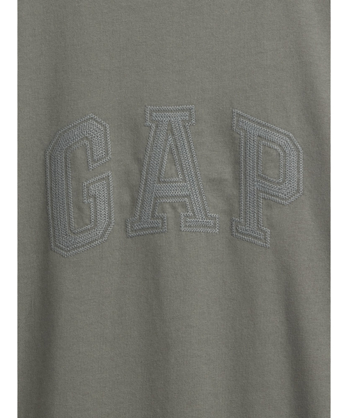 GAP(ギャップ)の「ヘビーウェイト リラックスフィット GAPロゴ クロップドTシャツ(Tシャツ/カットソー・メンズ・ネイビー/グレー/ベージュ/レッド/ブルー・XL/XS/S/M/L)」の9枚目の写真