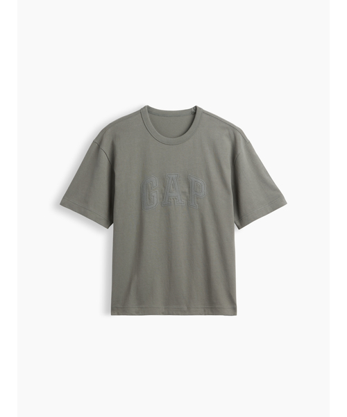 GAP(ギャップ)の「ヘビーウェイト リラックスフィット GAPロゴ クロップドTシャツ(Tシャツ/カットソー・メンズ・ネイビー/グレー/ベージュ/レッド/ブルー・XL/XS/S/M/L)」の12枚目の写真