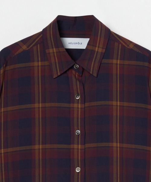 HELIOPOLE(エリオポール)の「the EDITOR SHIRT / ジ エディター シャツ(シャツ/ブラウス・レディース・ブルー/ボルドー・38)」の6枚目の写真