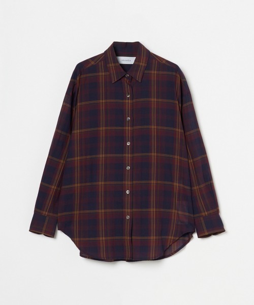 HELIOPOLE(エリオポール)の「the EDITOR SHIRT / ジ エディター シャツ(シャツ/ブラウス・レディース・ブルー/ボルドー・38)」の4枚目の写真