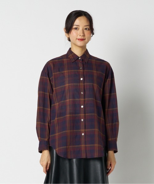 HELIOPOLE(エリオポール)の「the EDITOR SHIRT / ジ エディター シャツ(シャツ/ブラウス・レディース・ブルー/ボルドー・38)」の10枚目の写真
