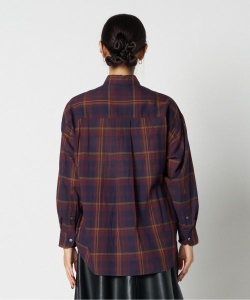 HELIOPOLE(エリオポール)の「the EDITOR SHIRT / ジ エディター シャツ(シャツ/ブラウス・レディース・ブルー/ボルドー・38)」の12枚目の写真