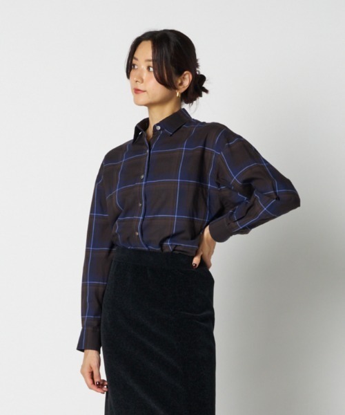 HELIOPOLE(エリオポール)の「the EDITOR SHIRT / ジ エディター シャツ(シャツ/ブラウス・レディース・ブルー/ボルドー・38)」の17枚目の写真