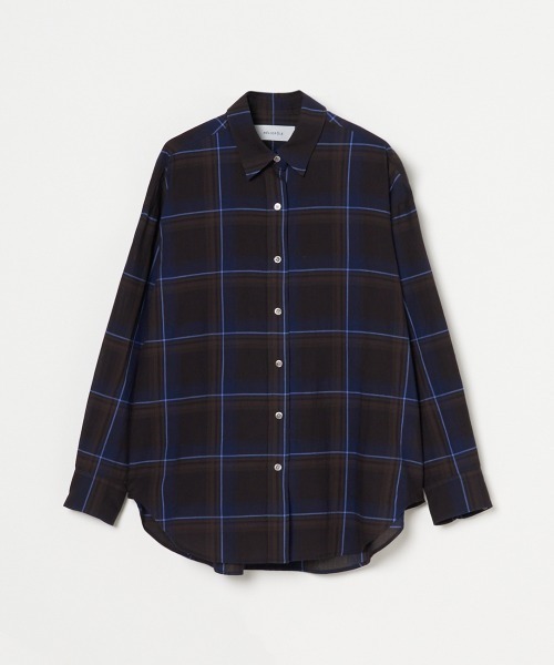 HELIOPOLE(エリオポール)の「the EDITOR SHIRT / ジ エディター シャツ(シャツ/ブラウス・レディース・ブルー/ボルドー・38)」の3枚目の写真