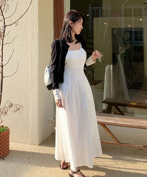 FAVORITO(ファヴォリート)の「ノースリーブワンピース(ワンピース・レディース・ベージュ/ブラック/グレー/ホワイト・F)」の15枚目の写真