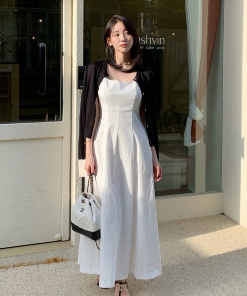 FAVORITO(ファヴォリート)の「ノースリーブワンピース(ワンピース・レディース・ベージュ/ブラック/グレー/ホワイト・F)」の17枚目の写真