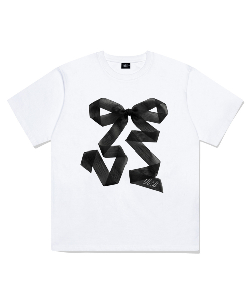 PAGESIISII(ページシシ)の「フォルディッドリボンプリント半袖Tシャツホワイト(Tシャツ/カットソー・レディース・その他・SMALL/MEDIUM/LARGE)」の2枚目の写真