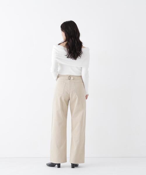 NATURAL BEAUTY BASIC(ナチュラルビューティーベーシック)の「コーデュロイパンツ(その他パンツ・レディース・ベージュ/ボルドー・P/S/MEDIUM)」の4枚目の写真