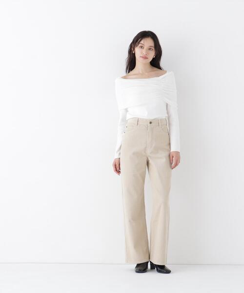 NATURAL BEAUTY BASIC(ナチュラルビューティーベーシック)の「コーデュロイパンツ(その他パンツ・レディース・ベージュ/ボルドー・P/S/MEDIUM)」の7枚目の写真