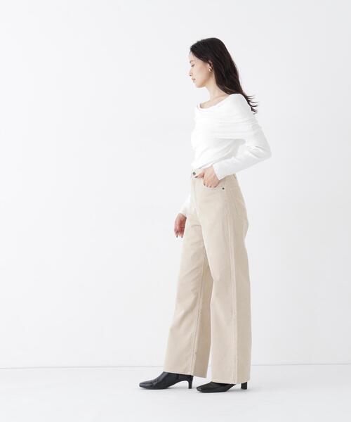 NATURAL BEAUTY BASIC(ナチュラルビューティーベーシック)の「コーデュロイパンツ(その他パンツ・レディース・ベージュ/ボルドー・P/S/MEDIUM)」の8枚目の写真