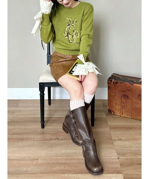 LILY BROWN(リリーブラウン)の「アタッチドシャツリボンカフス(マスク・レディース・チェック/ドット/ブルー・F)」の16枚目の写真