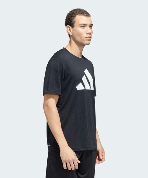 adidas(アディダス)の「トレイン エッセンシャルズ Feelready ロゴ トレーニング半袖Tシャツ / アディダス adidas(Tシャツ/カットソー・メンズ・ブラック×ホワイト・XX-LARGE/3XL/LARGE/MEDIUM/SMALL/X-LARGE/X-SMALL)」の6枚目の写真