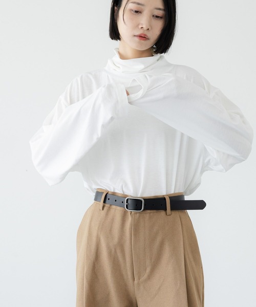 LOWRYS FARM(ローリーズファーム)の「【LFM(U)】TRカットタートルロングスリーブ 1070124(Tシャツ/カットソー・メンズ・ホワイト/ブラック/チャコールグレー・MEDIUM/LARGE)」の9枚目の写真