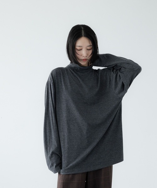 LOWRYS FARM(ローリーズファーム)の「【LFM(U)】TRカットタートルロングスリーブ 1070124(Tシャツ/カットソー・メンズ・ホワイト/ブラック/チャコールグレー・MEDIUM/LARGE)」の13枚目の写真