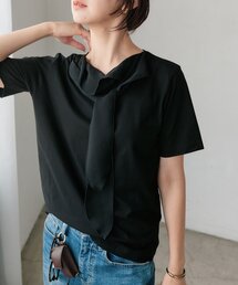 RIVE DROITE | サテンスカーフTee(オフィスカジュアル)(Tシャツ/カットソー)
