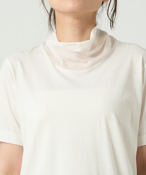 RIVE DROITE(リヴドロワ)の「サテンスカーフTee(オフィスカジュアル)(Tシャツ/カットソー・レディース・ブラック/オフホワイト・FREE)」の21枚目の写真