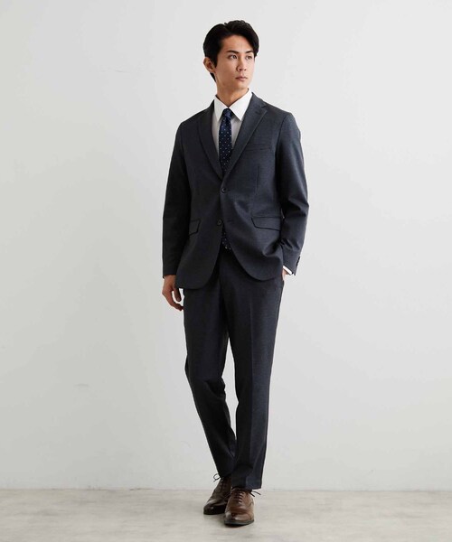 THE SHOP TK (ザ ショップ ティーケー )の「【洗濯機OK/セットアップ可】TRジャージー ストレッチジャケット(スーツジャケット・メンズ・ダークグレー/ネイビー系1/ネイビー・01/02/03/04)」の10枚目の写真