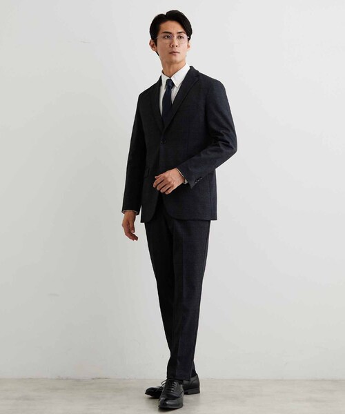 THE SHOP TK (ザ ショップ ティーケー )の「【洗濯機OK/セットアップ可】TRジャージー ストレッチジャケット(スーツジャケット・メンズ・ダークグレー/ネイビー系1/ネイビー・01/02/03/04)」の14枚目の写真