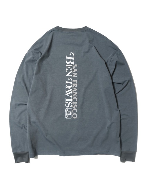 BEN DAVIS(ベンデイビス)の「【WEB限定】BEN DAVIS LOGO L/S TEE(Tシャツ/カットソー・メンズ・ヘザーグレー/ホワイト/グリーン/ブラック・SMALL/LARGE/MEDIUM/X-LARGE)」の2枚目の写真