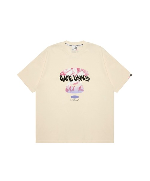 AAPE BY A BATHING APE(エーエイプバイアベイシングエイプ)の「AAPE MAIN TEE(Tシャツ/カットソー・メンズ・アイボリー/ブラック・MEDIUM/LARGE/X-LARGE/SMALL)」の2枚目の写真
