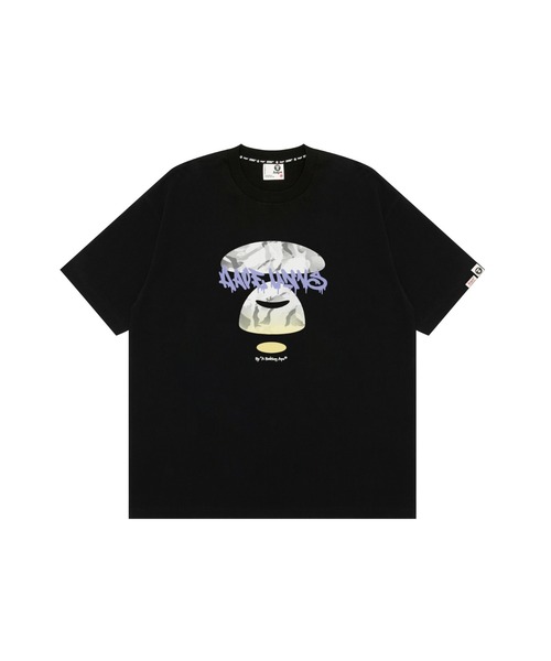 AAPE BY A BATHING APE(エーエイプバイアベイシングエイプ)の「AAPE MAIN TEE(Tシャツ/カットソー・メンズ・アイボリー/ブラック・MEDIUM/LARGE/X-LARGE/SMALL)」の1枚目の写真