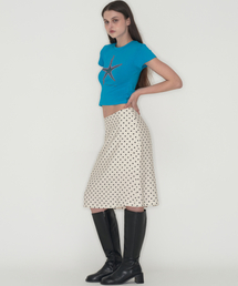 White polka dot skirt