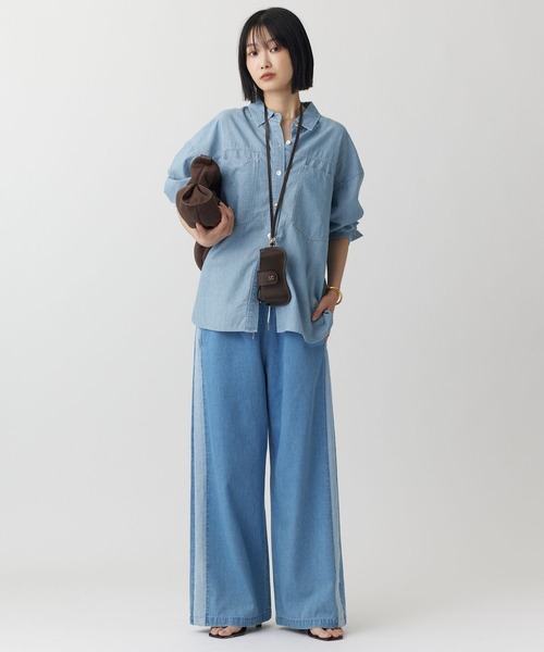 BABYLONE（バビロン）の「デニムラインパンツ（その他パンツ・レディース・ブルー・36inch/38inch）」の4枚目の写真