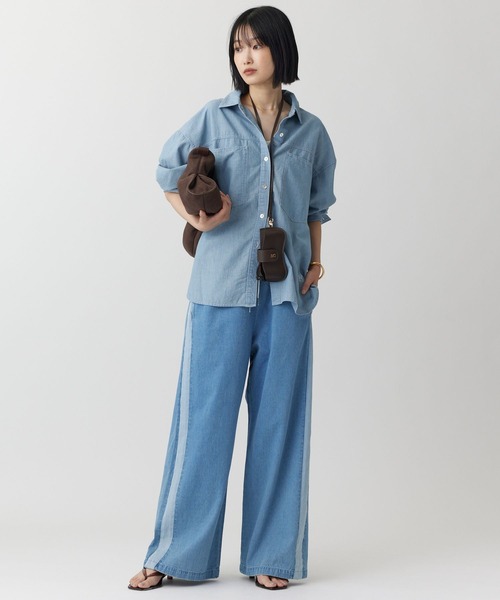 BABYLONE（バビロン）の「デニムラインパンツ（その他パンツ・レディース・ブルー・36inch/38inch）」の5枚目の写真